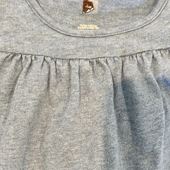 Tea Collection Girls 5T Blue Floral Long Sleeve Mighty Mini Dress - Picture 3 of 4